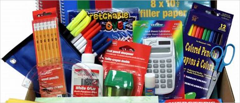 School supplies kit